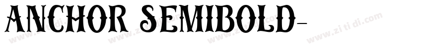 Anchor Semibold字体转换